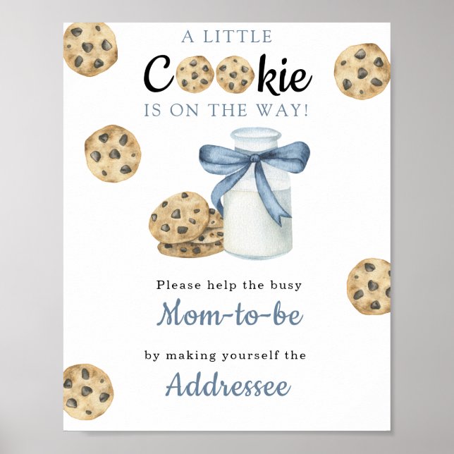 Milk bow baby shower Mom to be addressee Poster (Front)