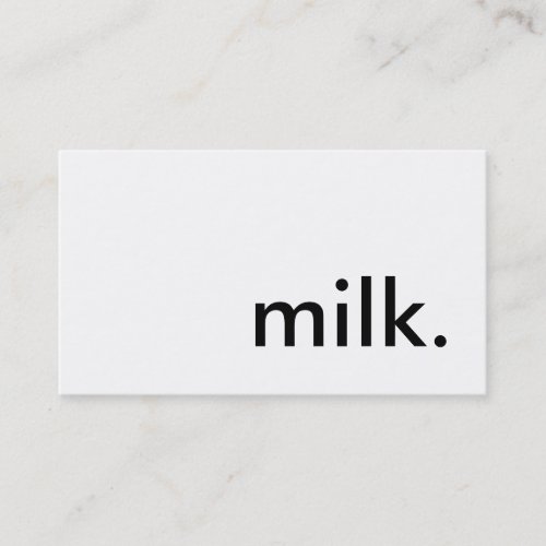 milk business card