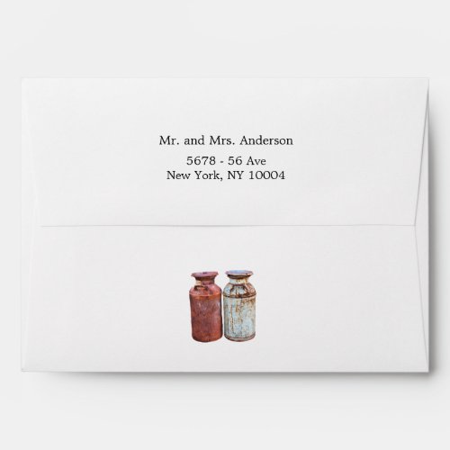 Milk Cans Country Wedding Rustic Old Farm Budget Envelope