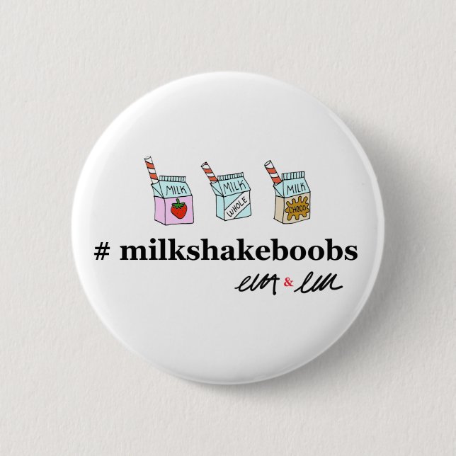 Milk Carton All The Flavors Pinback Button (Front)
