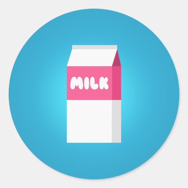 Milk Carton Classic Round Sticker (Front)