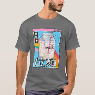 Milk Carton Rainbow Japan Style 80S Otaku Vaporwav T-Shirt