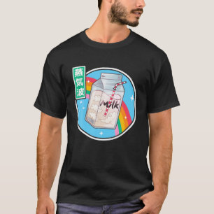 Milk Carton Rainbow Japan Style Otaku 80S Vaporwav T-Shirt