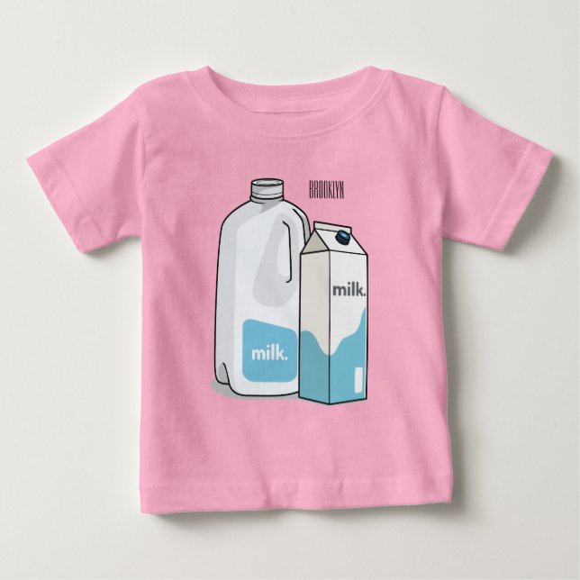 Milk cartoon illustration baby T-Shirt (Front)