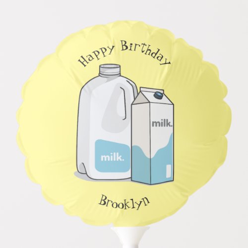 Milk cartoon illustration balloon