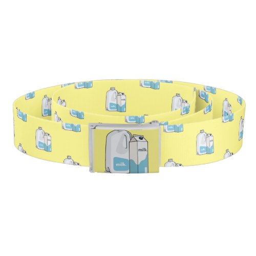 Milk cartoon illustration belt