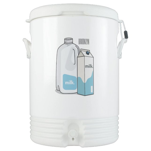 Milk cartoon illustration beverage cooler (Front)