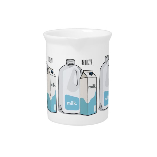 Milk cartoon illustration beverage pitcher (Front)