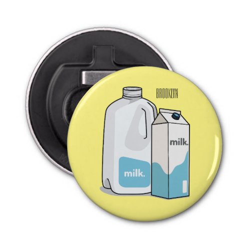 Milk cartoon illustration bottle opener