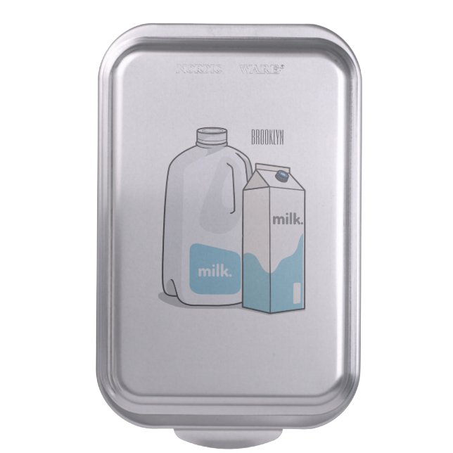 Milk cartoon illustration cake pan (Front Vertical)