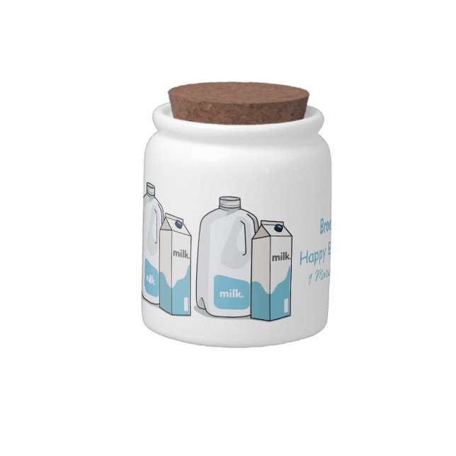 Milk cartoon illustration candy jar (Left)