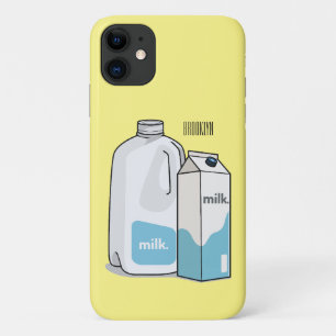 Milk cartoon illustration iPhone 11 case