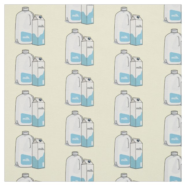 Milk cartoon illustration fabric (Swatch)