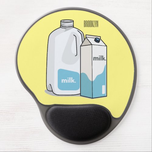 Milk cartoon illustration gel mouse pad
