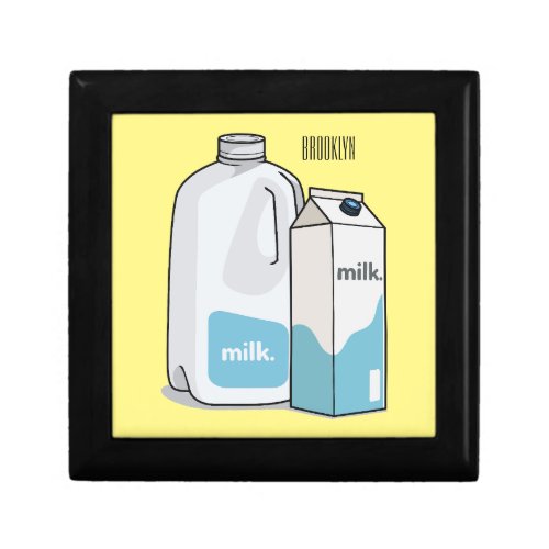 Milk cartoon illustration gift box
