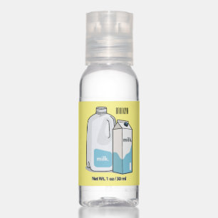 Milk cartoon illustration hand sanitizer