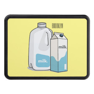 Milk cartoon illustration hitch cover