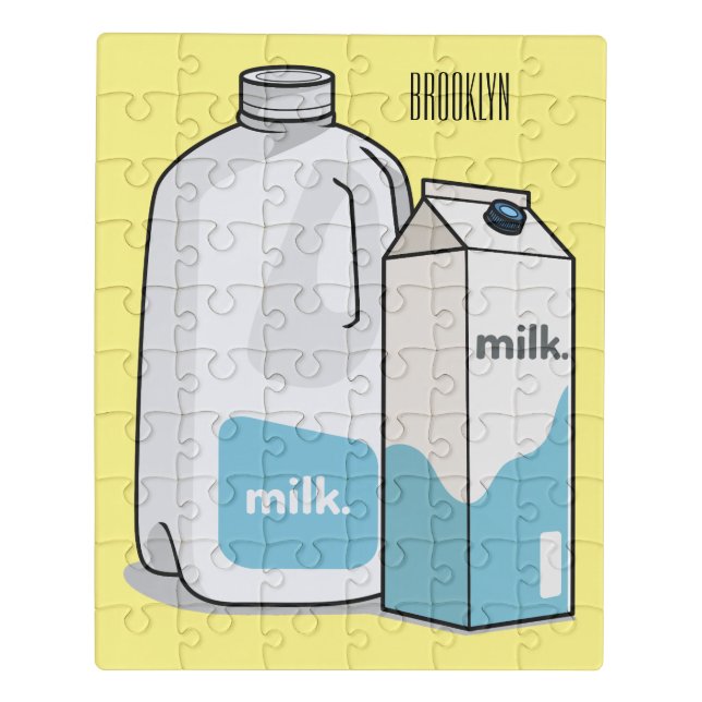 Milk cartoon illustration jigsaw puzzle (Puzzle Vertical)