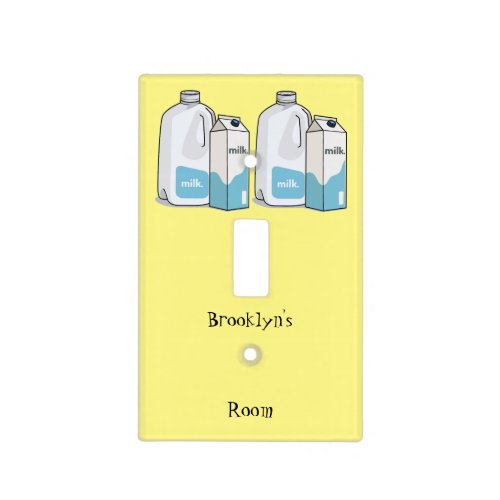 Milk cartoon illustration light switch cover