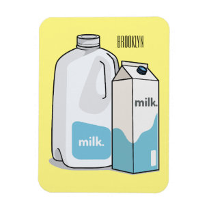 Milk cartoon illustration magnet