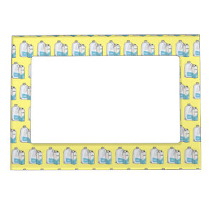Milk cartoon illustration magnetic frame