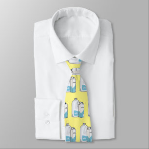 Milk cartoon illustration neck tie