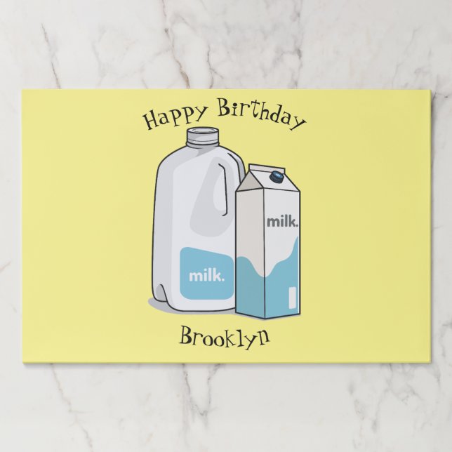 Milk cartoon illustration paper pad (Front)