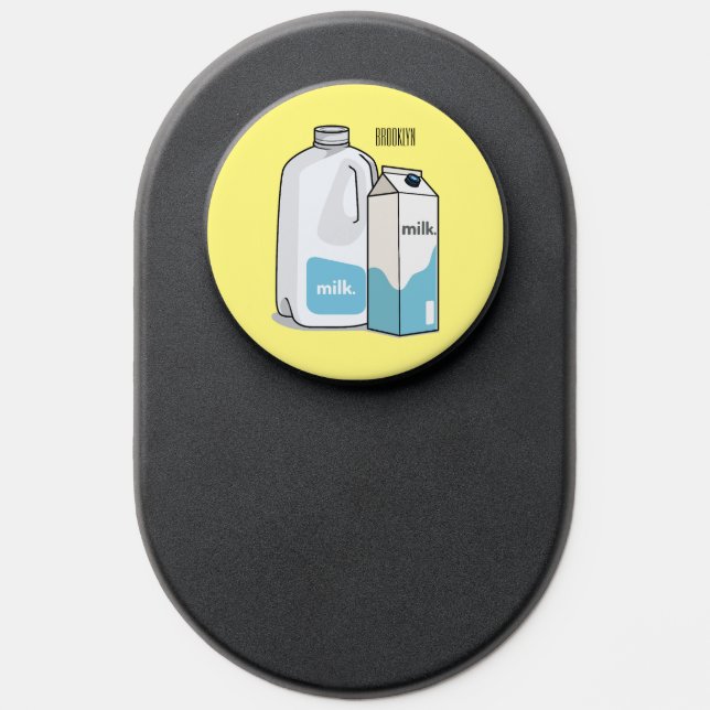 Milk cartoon illustration PopSocket (Popsocket)