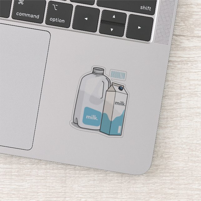 Milk cartoon illustration sticker (Detail)