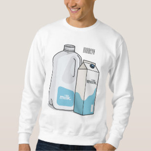 Milk cartoon illustration sweatshirt