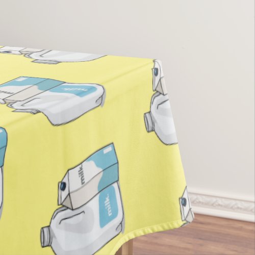 Milk cartoon illustration tablecloth