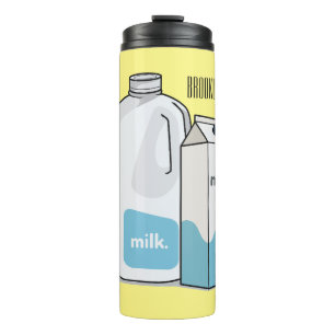 Milk cartoon illustration thermal tumbler