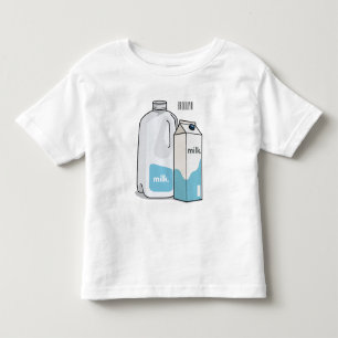 Milk cartoon illustration toddler t-shirt