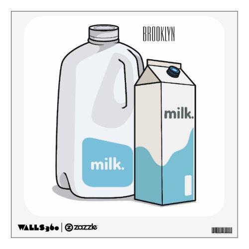 Milk cartoon illustration wall decal