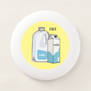 Milk cartoon illustration Wham-O frisbee
