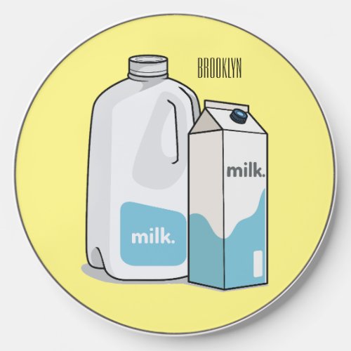 Milk cartoon illustration wireless charger 
