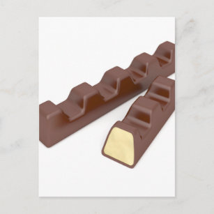 Milk chocolate bars postcard