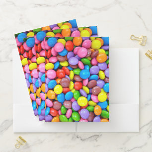 Milk Chocolate Candies Pocket Folder