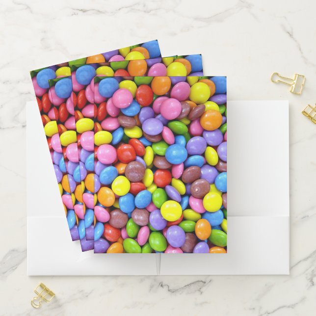 Milk Chocolate Candies Pocket Folder (In Situ)