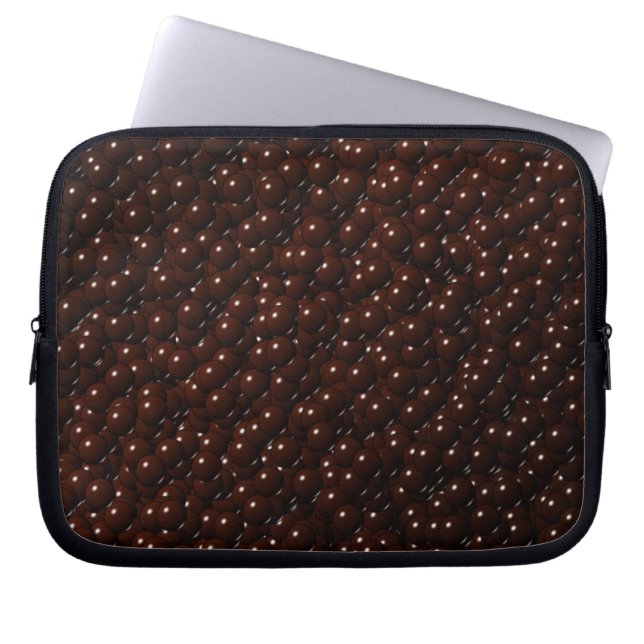 Milk Chocolate Candy Balls Camo Laptop Sleeve (Front)