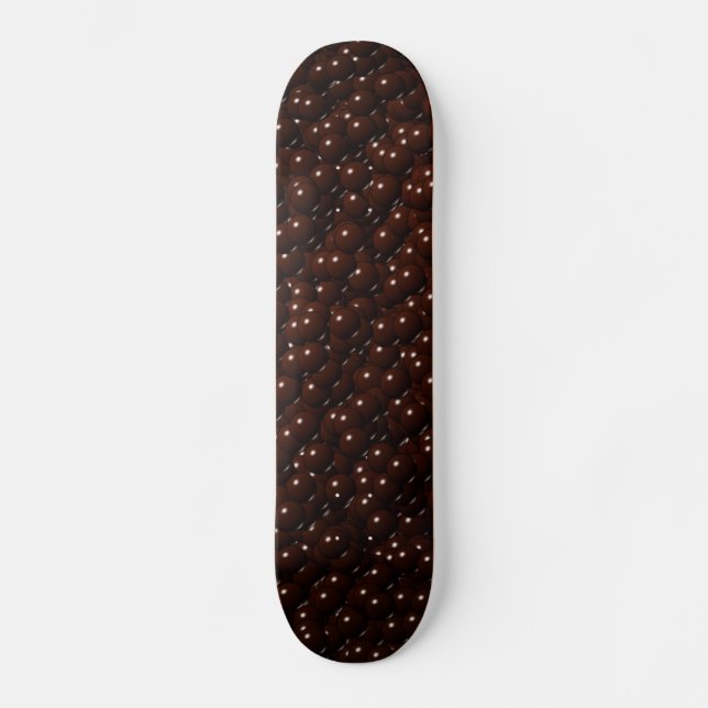 Milk Chocolate Candy Balls Camo Skateboard Deck (Front)