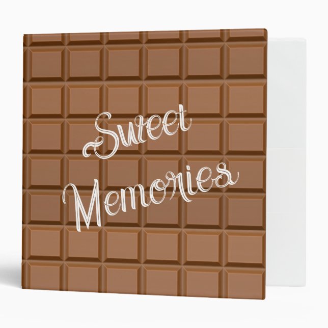 Milk Chocolate Candy Bar 3 Ring Binder (Front/Inside)