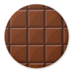 Milk chocolate ceramic knob