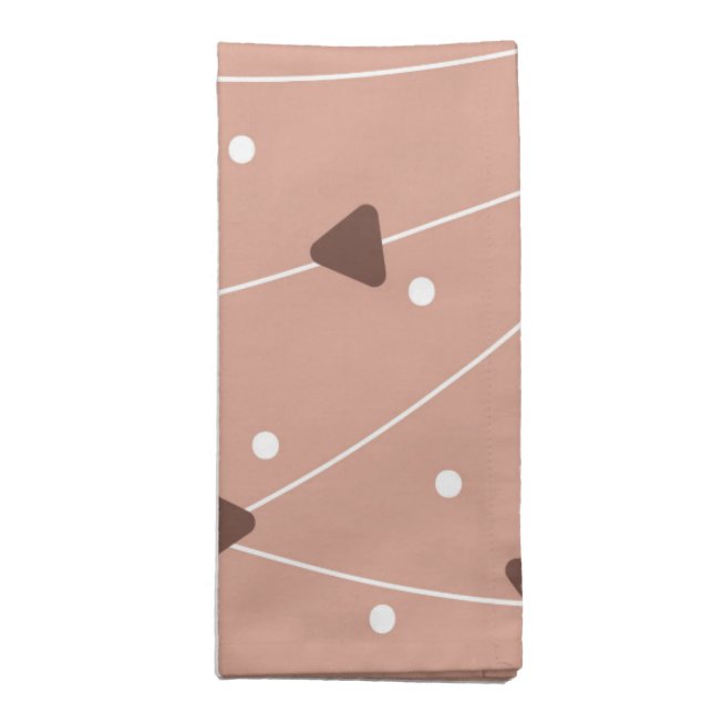 Milk Chocolate Chips Pattern Cloth Napkin (Folded)