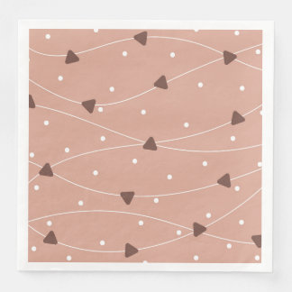 Milk Chocolate Chips Pattern Paper Dinner Napkins