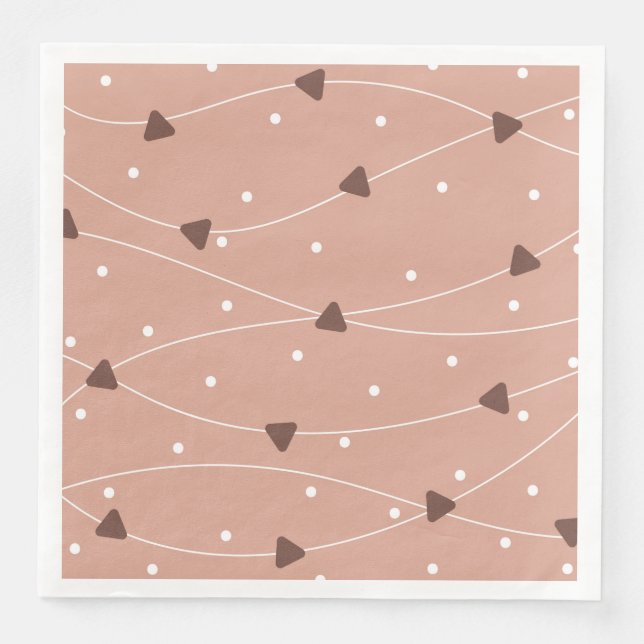 Milk Chocolate Chips Pattern Paper Dinner Napkins (Front)