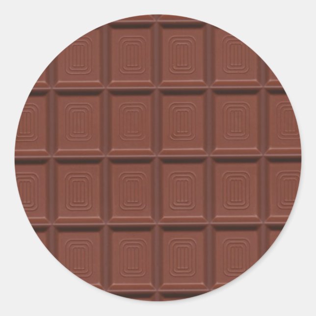 Milk chocolate classic round sticker (Front)