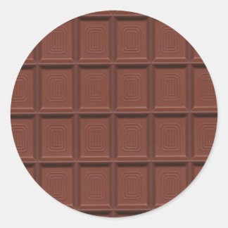 Milk chocolate classic round sticker
