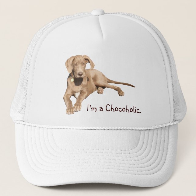 Milk Chocolate Dane - I'm a Chocoholic. Trucker Hat (Front)