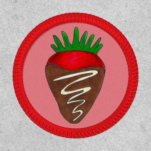 Milk Chocolate Dipped Berry Valentine's Day Sweet Patch (Front)